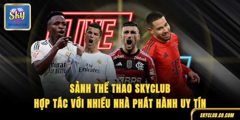 Sảnh thể thao SKYCLUB hợp tác với nhiều nhà phát hành uy tín